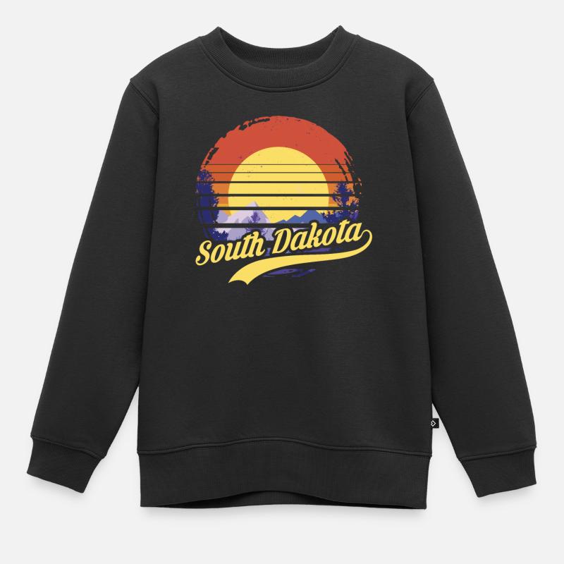 Dakota du Sud - Sweat Premium enfant bio - noir