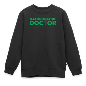 Naturheilkundliches Arzt Outfit Naturheilkunde - Kinder Premium Organic Sweatshirt - Schwarz - Vorne - AI Model Kid Female (0cm)