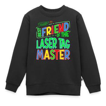 Meilleur ami du Laser Tag Birthday Boy Player - Sweat Premium enfant bio - noir - Devant - AI Model Kid Female (0cm)
