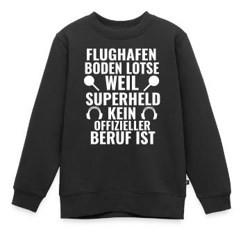 Flughafen Bodenlotse Marshaller Beruf Luftfahrt - Kinder Premium Organic Sweatshirt - Schwarz - Vorne - AI Model Kid Female (0cm)