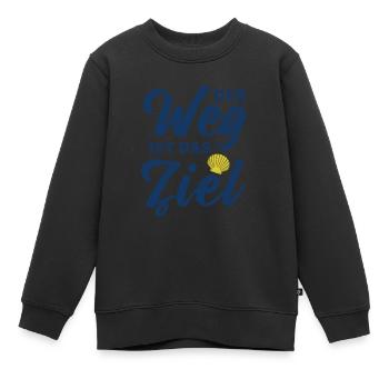 Der Weg ist das Ziel - Camino - Jakobsweg - Pilger - Kinder Premium Organic Sweatshirt - Schwarz - Vorne - AI Model Kid Female (0cm)