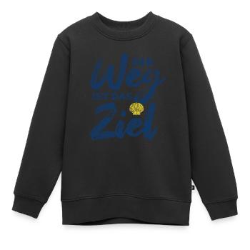 Der Weg ist das Ziel - Camino - Jakobsweg - Pilger - Kinder Premium Organic Sweatshirt - Schwarz - Vorne - AI Model Kid Female (0cm)