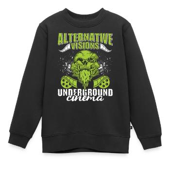 Film underground, Cinéma indépendant, Horreur - Sweat Premium enfant bio - noir - Devant - AI Model Kid Female (0cm)
