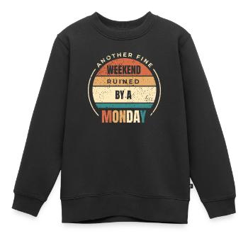 Schwarzer Humor - Kinder Premium Organic Sweatshirt - Schwarz - Vorne - AI Model Kid Female (0cm)