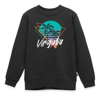 Virginia - Kinder Premium Organic Sweatshirt - Schwarz - Vorne - AI Model Kid Female (0cm)