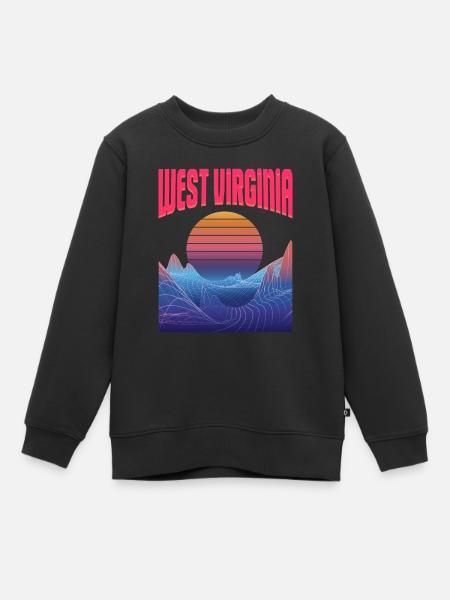 West Virginia - Kinder Premium Organic Sweatshirt - Schwarz