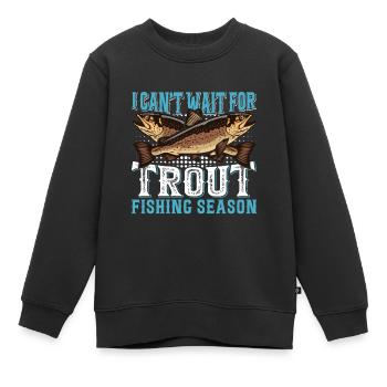 Funny Fishing Men Women - Kinder Premium Organic Sweatshirt - Schwarz - Vorne - AI Model Kid Female (0cm)