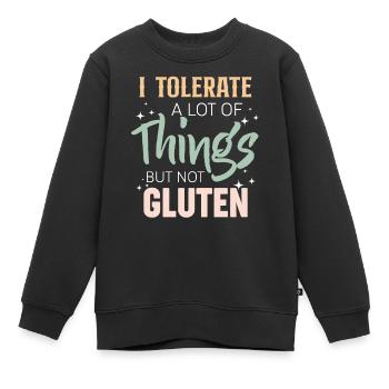 Dinge tolerieren, aber nicht glutenfrei Zöliakie - Kinder Premium Organic Sweatshirt - Schwarz - Vorne - AI Model Kid Female (0cm)