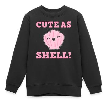 Jeu de mots Thalassophile - Sweat Premium enfant bio - noir - Devant - AI Model Kid Female (0cm)