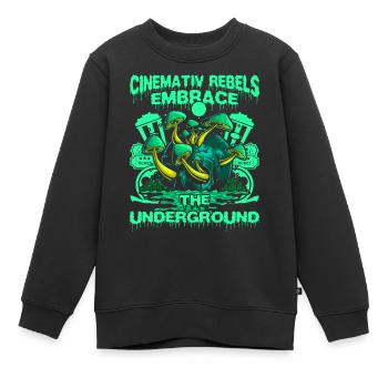 Underground Film, Independent Cinema, Horror - Kinder Premium Organic Sweatshirt - Schwarz - Vorne - AI Model Kid Female (0cm)