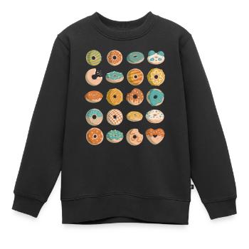 Donuts - Kinder Premium Organic Sweatshirt - Schwarz - Vorne - AI Model Kid Female (0cm)