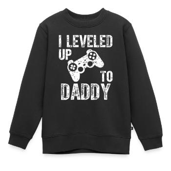 Herren, die ich zu Papa aufgestiegen bin - Kinder Premium Organic Sweatshirt - Schwarz - Vorne - AI Model Kid Female (0cm)