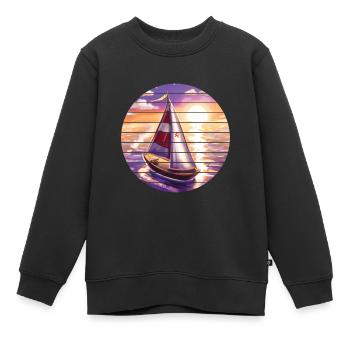 Segeln Segelsport Segelboot Segler Segelschiff - Kinder Premium Organic Sweatshirt - Schwarz - Vorne - AI Model Kid Female (0cm)