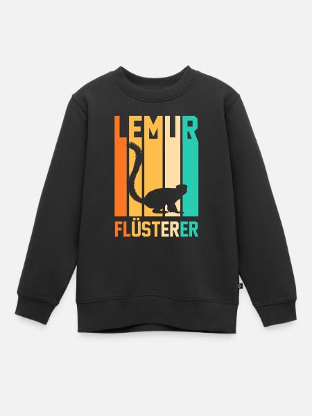 Lemur - Kinder Premium Organic Sweatshirt - Schwarz