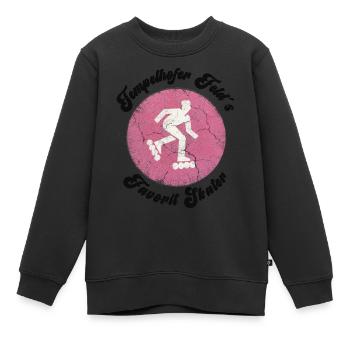 Tempelhofer Feld Skater Rollschuh - Kinder Premium Organic Sweatshirt - Schwarz - Vorne - AI Model Kid Female (0cm)