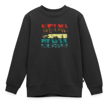 Forest Outdoor Camper Wild - Nature - Sweat Premium enfant bio - noir - Devant - AI Model Kid Female (0cm)