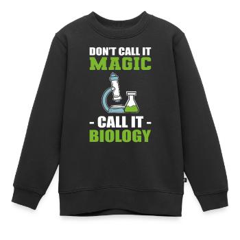 Biologie Microscope Biologiste - Sweat Premium enfant bio - noir - Devant - AI Model Kid Female (0cm)