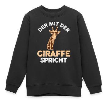 Giraffe Giraffen - Kinder Premium Organic Sweatshirt - Schwarz - Vorne - AI Model Kid Female (0cm)