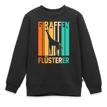 Giraffe Giraffen - Kinder Premium Organic Sweatshirt - Schwarz - Vorne - AI Model Kid Female (0cm)