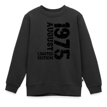 1975 August Limited Edition 48. Geburtstag Outfit - Kinder Premium Organic Sweatshirt - Schwarz - Vorne - AI Model Kid Female (0cm)
