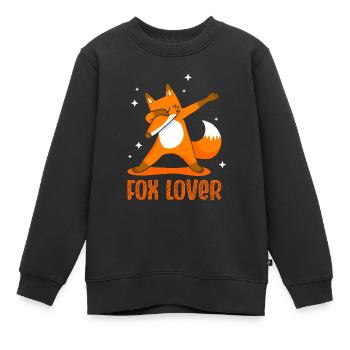 Fuchs Liebhaber Sprüche Füchse Tier - Kinder Premium Organic Sweatshirt - Schwarz - Vorne - AI Model Kid Female (0cm)