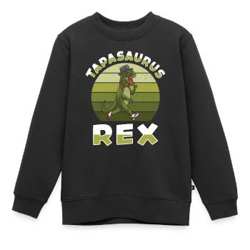 Tapasaurus rex Dinosaure T-rex Tyrannosaurus rex - Sweat Premium enfant bio - noir - Devant - AI Model Kid Female (0cm)