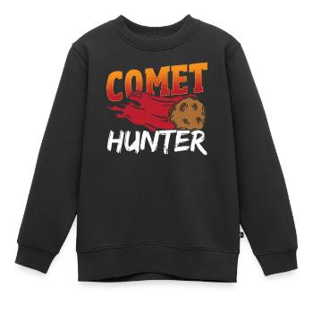 Comet Hunter Astronomy Constellation Map - Kids Premium Organic Sweatshirt - black - Front - AI Model Kid Female (0cm)