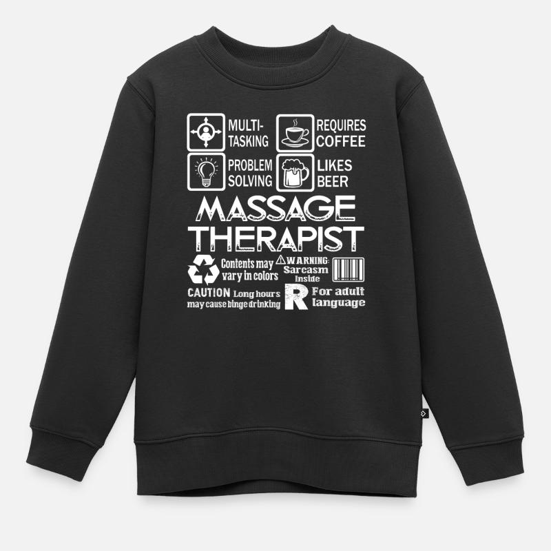Massage Therapist Multitasking Job - Kids Premium Organic Sweatshirt - black