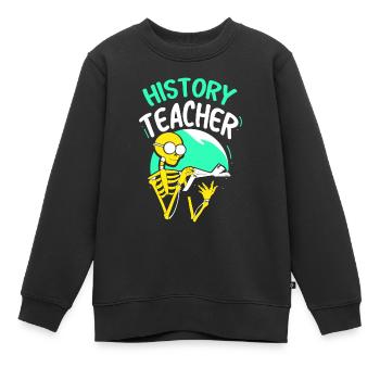 Professeur d’histoire Professeur d’histoire Profession de professeur - Sweat Premium enfant bio - noir - Devant - AI Model Kid Female (0cm)