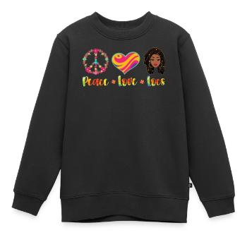 Hippie Dreadlocks Rasta - Kinder Premium Organic Sweatshirt - Schwarz - Vorne - AI Model Kid Female (0cm)