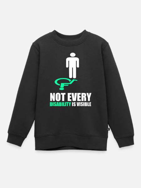 Tous les handicaps ne sont pas visibles - Disability Aware - Sweat Premium enfant bio - noir