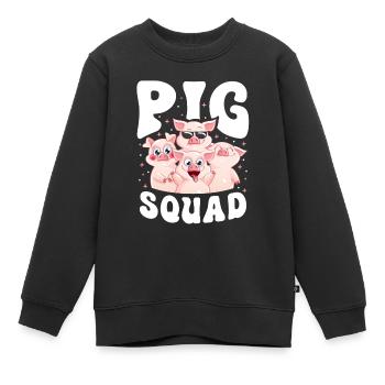 Pig Trupp - Kinder Premium Organic Sweatshirt - Schwarz - Vorne - AI Model Kid Female (0cm)