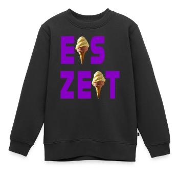 Eiszeit violet - Kinder Premium Organic Sweatshirt - Schwarz - Vorne - AI Model Kid Female (0cm)