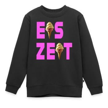 Eiszeit rosa - Kinder Premium Organic Sweatshirt - Schwarz - Vorne - AI Model Kid Female (0cm)