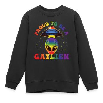 Gender Lesben, Schwule, Trans, Queer Regenbogen - Kinder Premium Organic Sweatshirt - Schwarz - Vorne - AI Model Kid Female (0cm)