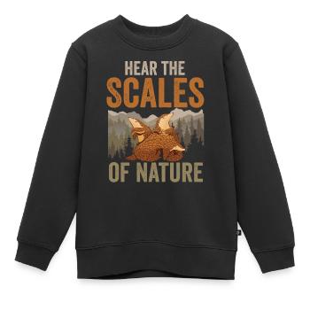 Schuppen Der Natur Schuppentiere Liebhaber - Kinder Premium Organic Sweatshirt - Schwarz - Vorne - AI Model Kid Female (0cm)