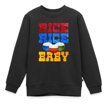Reis - Kinder Premium Organic Sweatshirt - Schwarz - Vorne - AI Model Kid Female (0cm)
