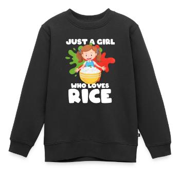 Reis - Kinder Premium Organic Sweatshirt - Schwarz - Vorne - AI Model Kid Female (0cm)