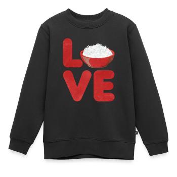 Reis - Kinder Premium Organic Sweatshirt - Schwarz - Vorne - AI Model Kid Female (0cm)