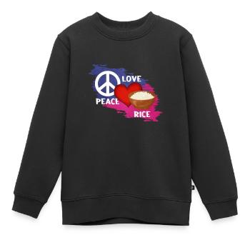 Reis - Kinder Premium Organic Sweatshirt - Schwarz - Vorne - AI Model Kid Female (0cm)