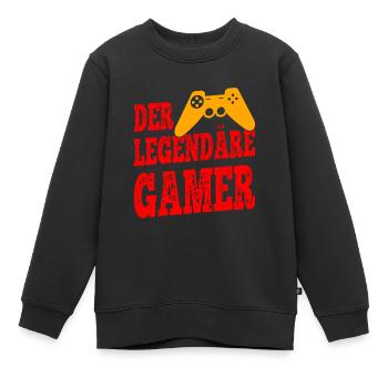 Le joueur légendaire - Sweat Premium enfant bio - noir - Devant - AI Model Kid Female (0cm)