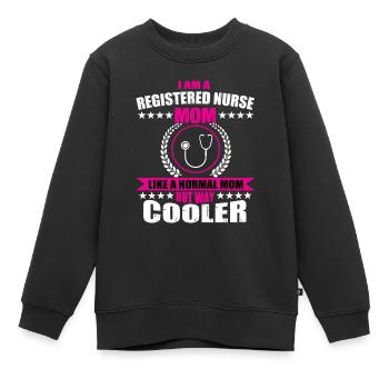 Infirmière autorisée Fête des mères - Sweat Premium enfant bio - noir - Devant - AI Model Kid Female (0cm)