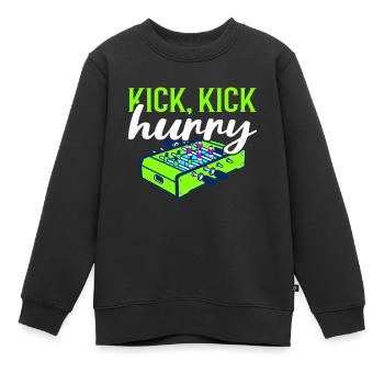 Tischfussball Geschenk Fans Wuzler Tischfussball - Kinder Premium Organic Sweatshirt - Schwarz - Vorne - AI Model Kid Female (0cm)