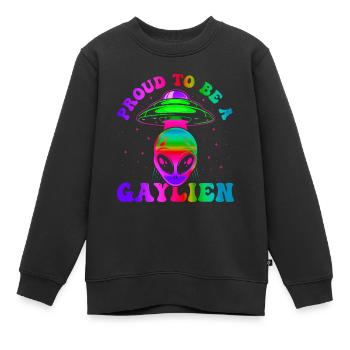 Gender Lesben, Schwule, Trans, Queer Regenbogen - Kinder Premium Organic Sweatshirt - Schwarz - Vorne - AI Model Kid Female (0cm)