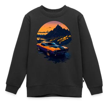Klassischer Sportwagen - Kinder Premium Organic Sweatshirt - Schwarz - Vorne - AI Model Kid Female (0cm)