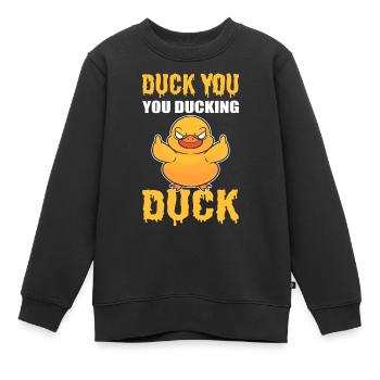 Esquivez-vous! Vous esquivez la volaille de canard - Sweat Premium enfant bio - noir - Devant - AI Model Kid Female (0cm)