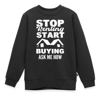 Immobilienleben Agent - Kinder Premium Organic Sweatshirt - Schwarz - Vorne - AI Model Kid Female (0cm)