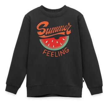 SENSATION D’ÉTÉ - Sweat Premium enfant bio - noir - Devant - AI Model Kid Female (0cm)