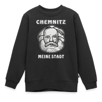 CHEMNITZ MA VILLE - Sweat Premium enfant bio - noir - Devant - AI Model Kid Female (0cm)