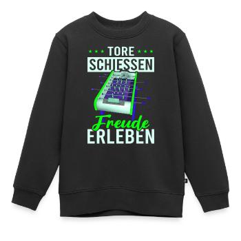 Tischfussball Geschenk Fans Wuzler Tischfussball - Kinder Premium Organic Sweatshirt - Schwarz - Vorne - AI Model Kid Female (0cm)
